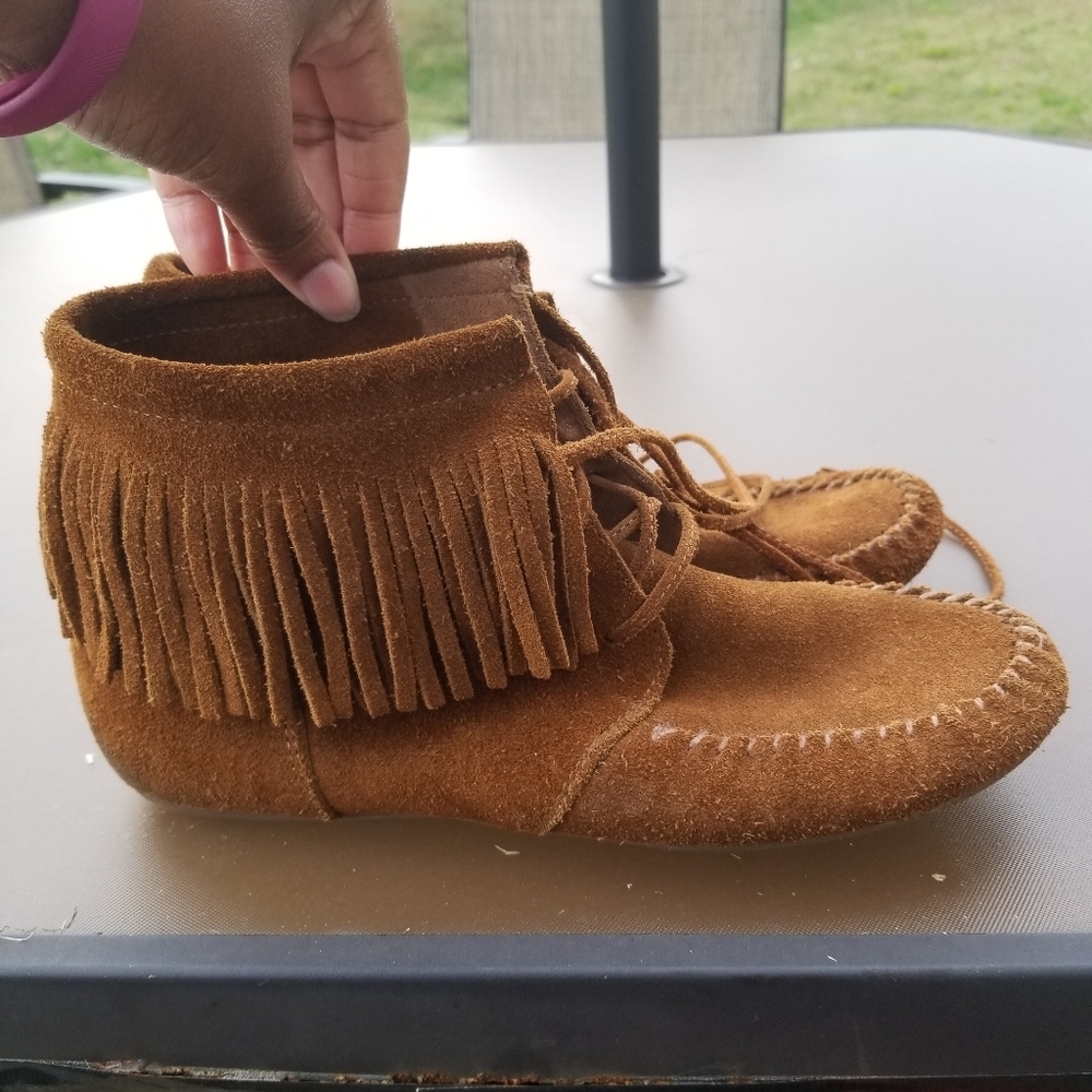 Suede moccasins